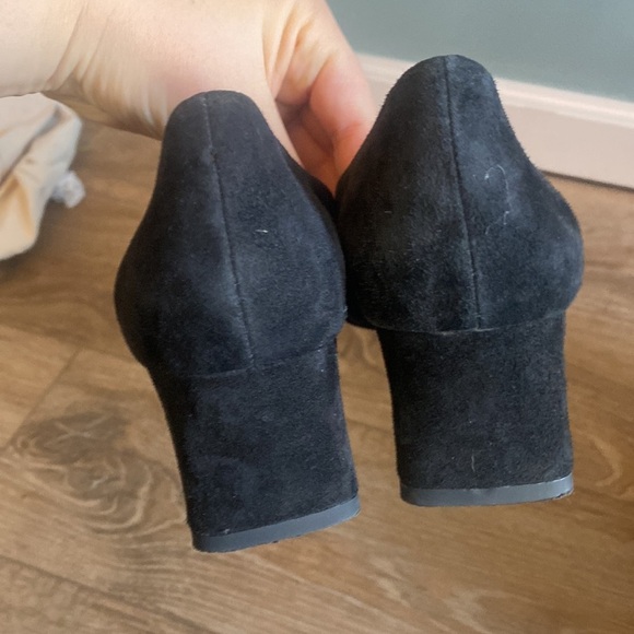 Franco Sarto Women's Jesslyn Pump black suede. Square heel point toe Sz 7.5 - Picture 4 of 6